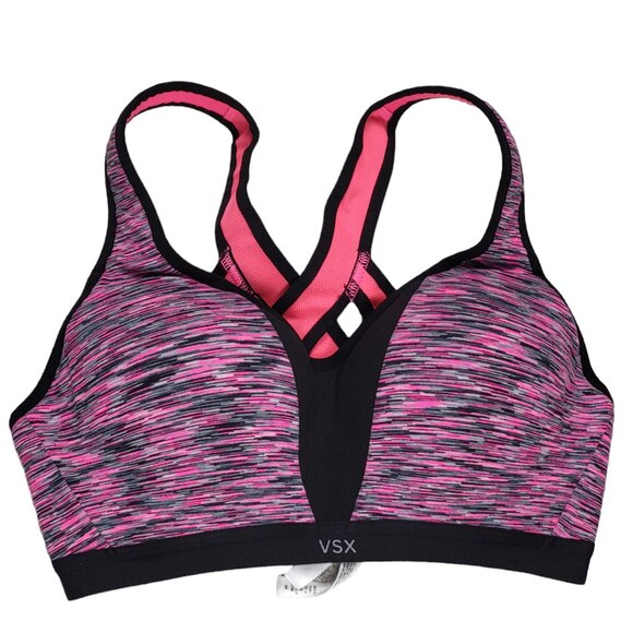Victoria's Secret Other - Victoria's Secret Pink and Purple Sports Bra Size 34C - Comfortable Support